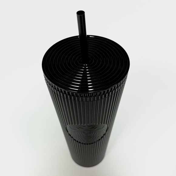 STARBUCKS 24oz TUMBLER LIMITED EDITION BEST MOST FAVORITE BLACK SHINY TEXTURED - Picture 5 of 5